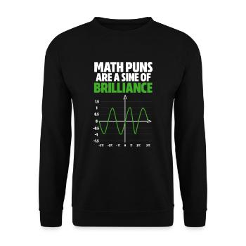 math - Sweat-shirt Unisexe - noir - Devant - Alina (178cm) & Michal (187cm)