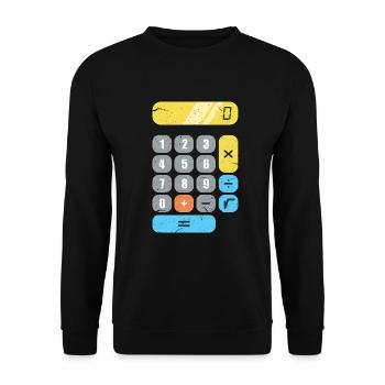 Math calculator Mathematics Mathematician - Unisex Sweatshirt - black - Front - Alina (178cm) & Michal (187cm)