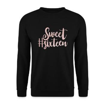 Sweet Sixteen - Unisex Pullover - Schwarz - Vorne - Alina (178cm) & Michal (187cm)