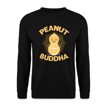 Cacahuète de Bouddha - Sweat-shirt Unisexe - noir - Devant - Alina (178cm) & Michal (187cm)
