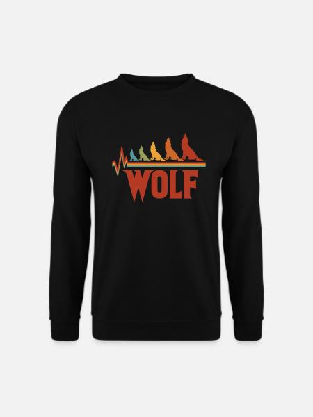 Loup pulsation loup pulsation Wolfpack cadeau - Sweat-shirt Unisexe - noir