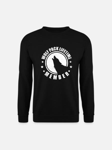 Wolf Wolfpack Wölfe Natur Wild Wildnis Geschenk - Unisex Pullover - Schwarz