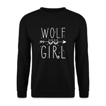Cadeau de conte de fées Wolf Girl Wolves Girl - Sweat-shirt Unisexe - noir - Devant - Alina (178cm) & Michal (187cm)