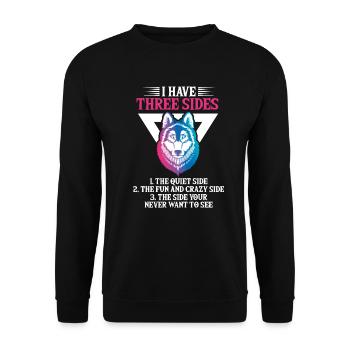Wolf - Unisex Pullover - Schwarz - Vorne - Alina (178cm) & Michal (187cm)