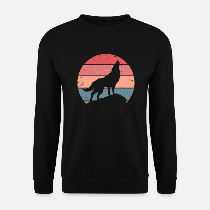 wolf - Unisex Sweatshirt - black