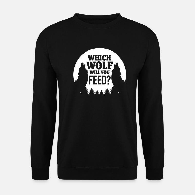 wolf - Unisex Sweatshirt - black