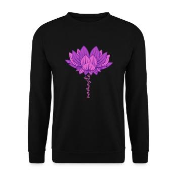 Namaste - Unisex Sweatshirt - black - Front - Alina (178cm) & Michal (187cm)