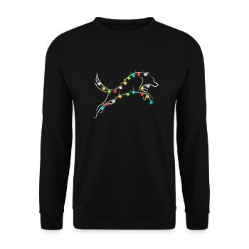 Wolf Christmas Christmas Wolves Wolfpack - Unisex Sweatshirt - black - Front - Alina (178cm) & Michal (187cm)