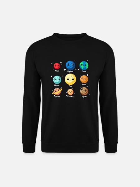 Astronaut planet universe space galaxy - Unisex Sweatshirt - black