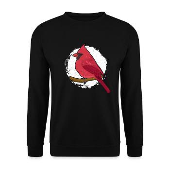 Northern Cardinal - Unisex Sweatshirt - black - Front - Alina (178cm) & Michal (187cm)
