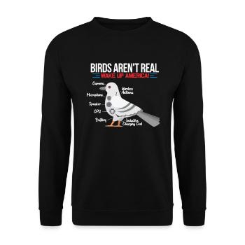 Birds Reconnaissance Surveillance Detective Gift - Unisex Sweatshirt - black - Front - Alina (178cm) & Michal (187cm)