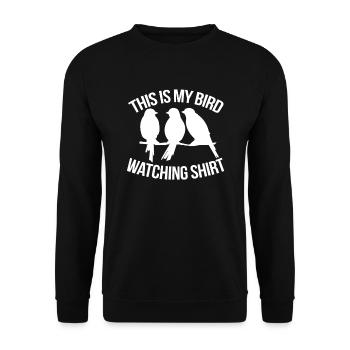 Observation des oiseaux Birdwatcher Bird Birds - Sweat-shirt Unisexe - noir - Devant - Alina (178cm) & Michal (187cm)