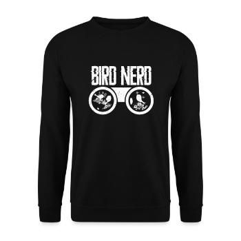 Vögel Beobachten - Unisex Pullover - Schwarz - Vorne - Alina (178cm) & Michal (187cm)