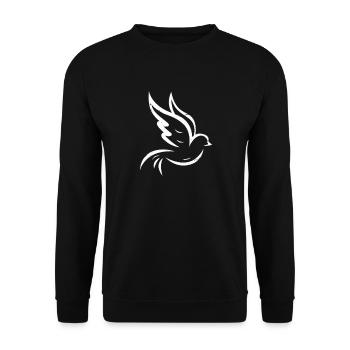 Colombe de la paix - Sweat-shirt Unisexe - noir - Devant - Alina (178cm) & Michal (187cm)