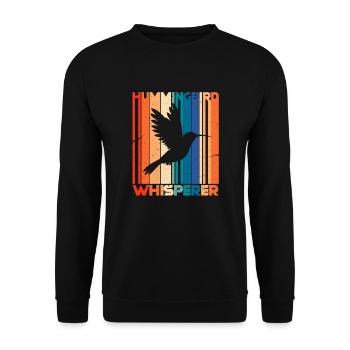 Hummingbird Bird Hummingbird Flies Hummingbird Birds - Unisex Sweatshirt - black - Front - Alina (178cm) & Michal (187cm)