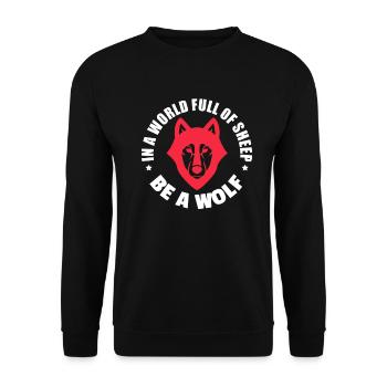 Wolf Wolves Wolfpack Nature werewolf gift - Unisex Sweatshirt - black - Front - Alina (178cm) & Michal (187cm)