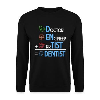 dentist - Unisex Sweatshirt - black - Front - Alina (178cm) & Michal (187cm)