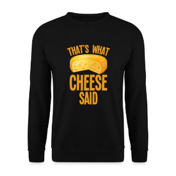 fromage - Sweat-shirt Unisexe - noir - Devant - Alina (178cm) & Michal (187cm)