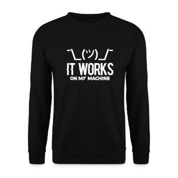 Programmierer Programmieren Coder Code Geschenk - Unisex Pullover - Schwarz - Vorne - Alina (178cm) & Michal (187cm)