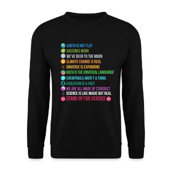 Cadeau scientifique scientifique chimie - Sweat-shirt Unisexe - noir - Devant - Alina (178cm) & Michal (187cm)