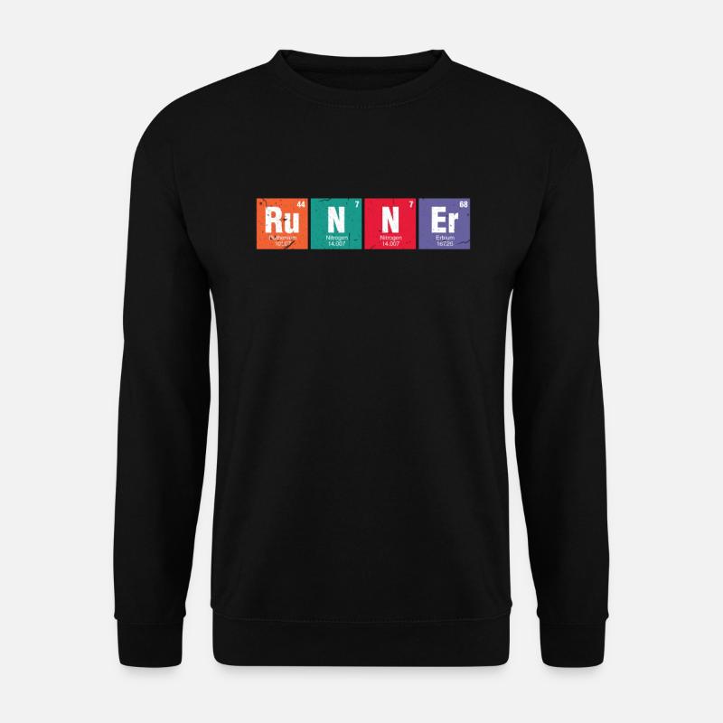 Chemie Läufer Wissenschaft Laufen Geschenk - Unisex Pullover - Schwarz