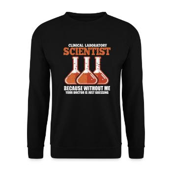 Wissenschaft - Unisex Pullover - Schwarz - Vorne - Alina (178cm) & Michal (187cm)