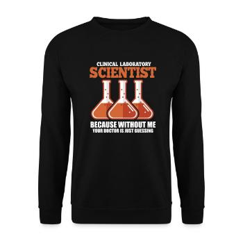Scientifique scientifique nerd chimie cadeau - Sweat-shirt Unisexe - noir - Devant - Alina (178cm) & Michal (187cm)