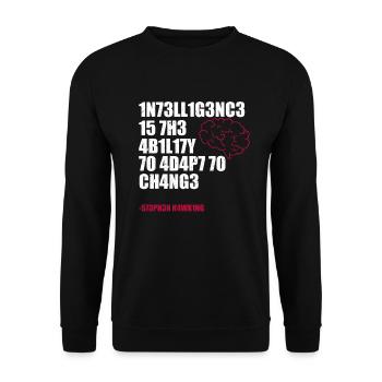 Wissenschaft Intelligenz - Unisex Pullover - Schwarz - Vorne - Alina (178cm) & Michal (187cm)