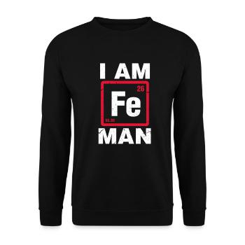 Chemistry iron - Unisex Sweatshirt - black - Front - Alina (178cm) & Michal (187cm)