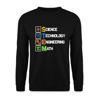 Wissenschaft - Unisex Pullover - Schwarz - Vorne - Alina (178cm) & Michal (187cm)