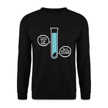 Wissenschaft - Unisex Pullover - Schwarz - Vorne - Alina (178cm) & Michal (187cm)