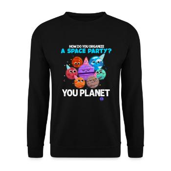 Planeten - Unisex Pullover - Schwarz - Vorne - Alina (178cm) & Michal (187cm)