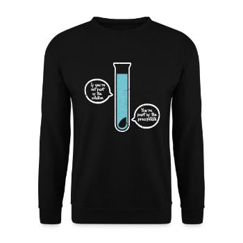 Chemistry science physics science laboratory gift - Unisex Sweatshirt - black - Front - Alina (178cm) & Michal (187cm)