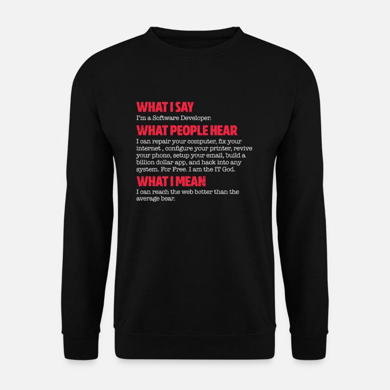 Software developer - Unisex Sweatshirt - black