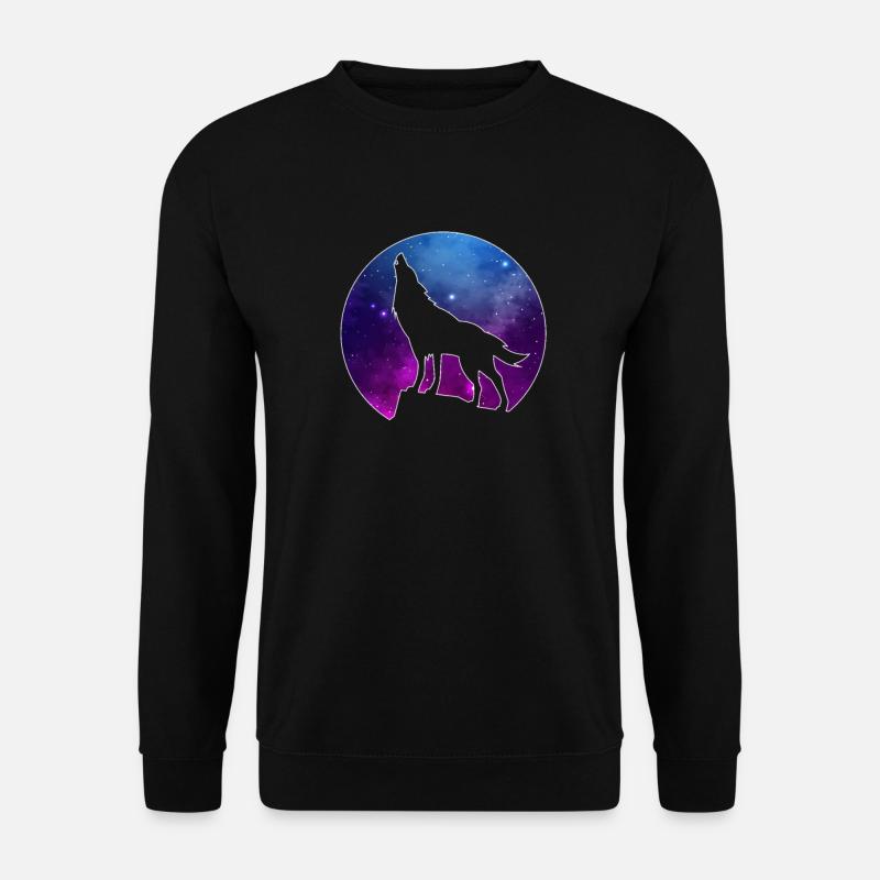 Wolf - Unisex Pullover - Schwarz
