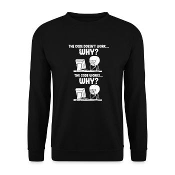 programmer - Unisex Sweatshirt - black - Front - Alina (178cm) & Michal (187cm)