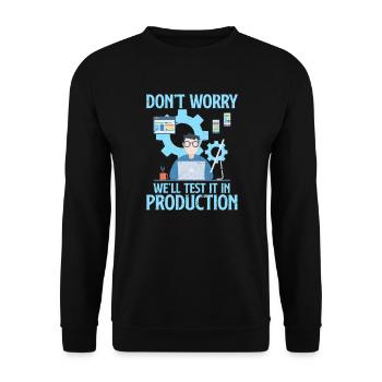 programmer - Unisex Sweatshirt - black - Front - Alina (178cm) & Michal (187cm)
