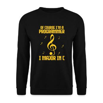Programmierer Code Informatik Coder Programmieren - Unisex Pullover - Schwarz - Vorne - Alina (178cm) & Michal (187cm)
