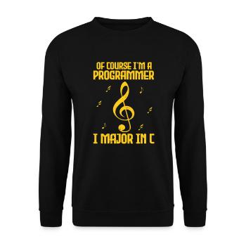 programmeur - Sweat-shirt Unisexe - noir - Devant - Alina (178cm) & Michal (187cm)