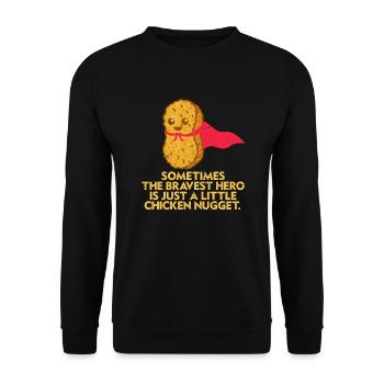 Chicken Nuggets - Unisex Pullover - Schwarz - Vorne - Alina (178cm) & Michal (187cm)