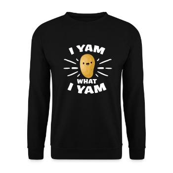 pomme de terre - Sweat-shirt Unisexe - noir - Devant - Alina (178cm) & Michal (187cm)