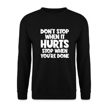 fitness - Unisex Sweatshirt - black - Front - Alina (178cm) & Michal (187cm)