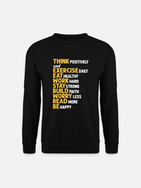 Fitness Motivation - Unisex Pullover - Schwarz