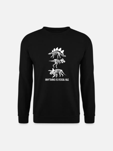 Dinosaurier Dino T-Rex Archäologie Geschenk - Unisex Pullover - Schwarz