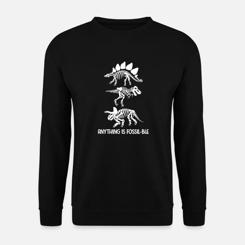 Dinosaurier Dino T-Rex Archäologie Geschenk - Unisex Pullover - Schwarz