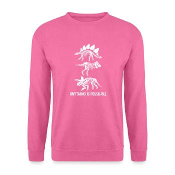 dinosaure - Sweat-shirt Unisexe - rose - Devant
