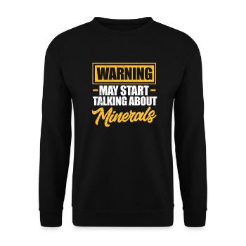 Geology Geologist Geologist Minerals Gift - Unisex Sweatshirt - black - Front - Alina (178cm) & Michal (187cm)