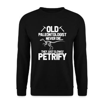 Paléontologie fossile de fouille de dinosaure - Sweat-shirt Unisexe - noir - Devant - Alina (178cm) & Michal (187cm)