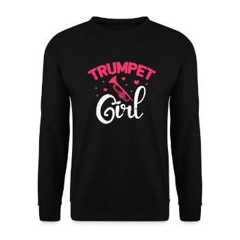 Trompet Girl - Sweat-shirt Unisexe - noir - Devant - Alina (178cm) & Michal (187cm)
