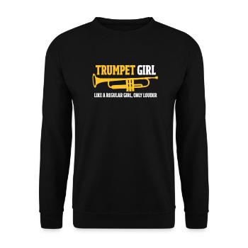 Trumpet girl - Unisex Sweatshirt - black - Front - Alina (178cm) & Michal (187cm)